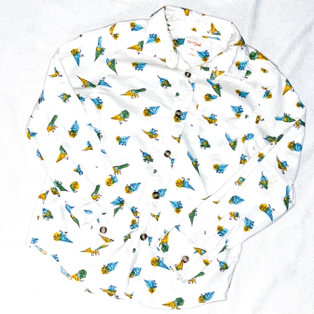 Cat & Jack Boy’s Dino Button Down Shirt